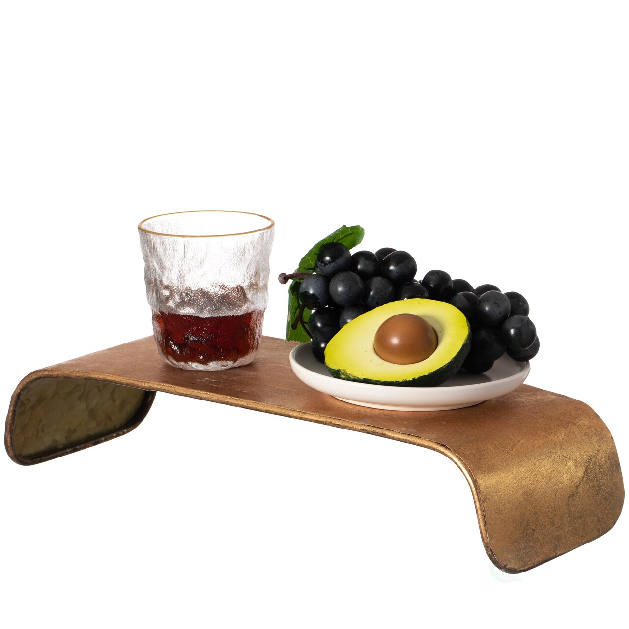 Decorative Metal Gold Stand Rectangular Shape Rustic Tray and PC Monitor Stand